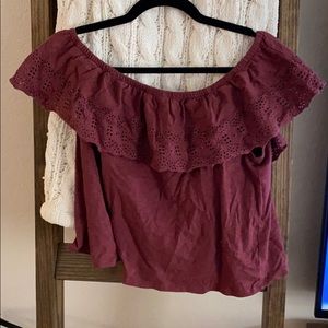 American Eagle strapless top shirt NWT large